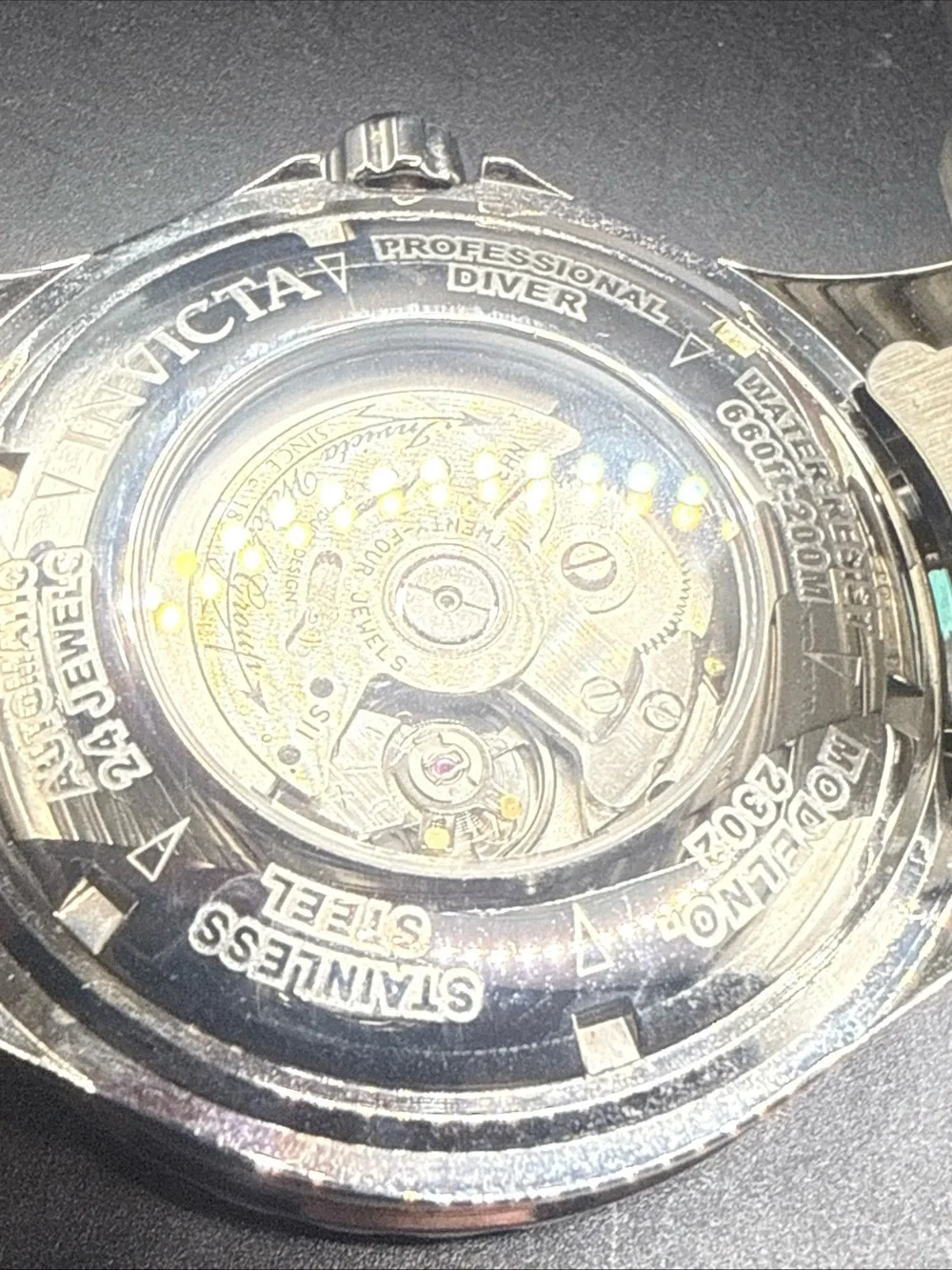 Invicta Silver Bracelet Watch with Orange Dial